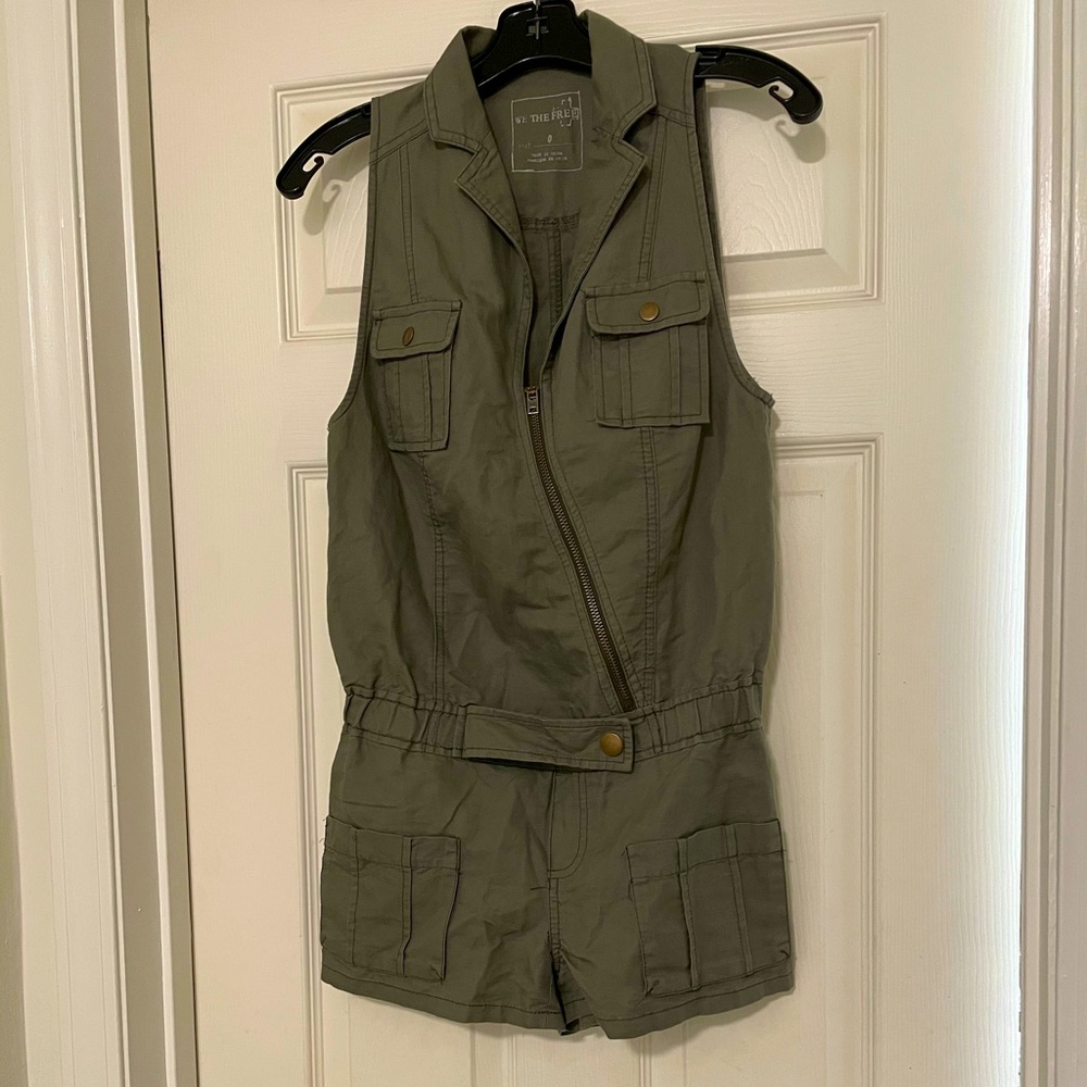 Free People We the Free moto cargo romper